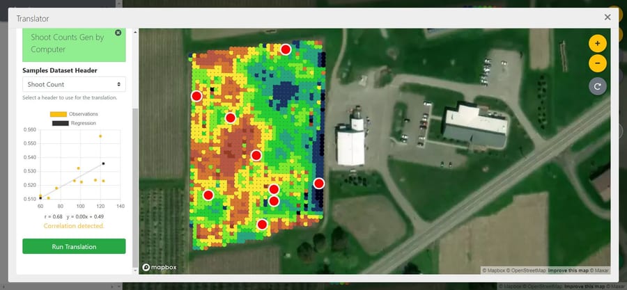 The Translator plug-in turning sensor data into agronomic insight.